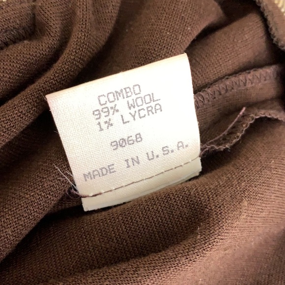 Vintage Wool Herringbone Turtleneck Dress Size 6 - Picture 13 of 14